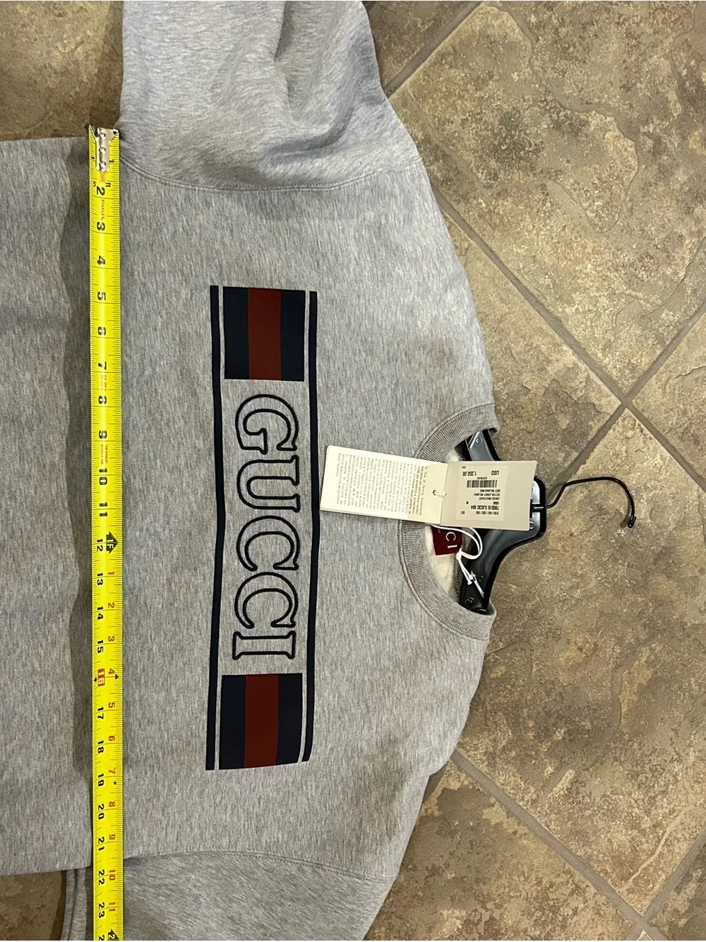 Men's Gucci jersey cotton sweatshirt prominent retro style embroidery medium
